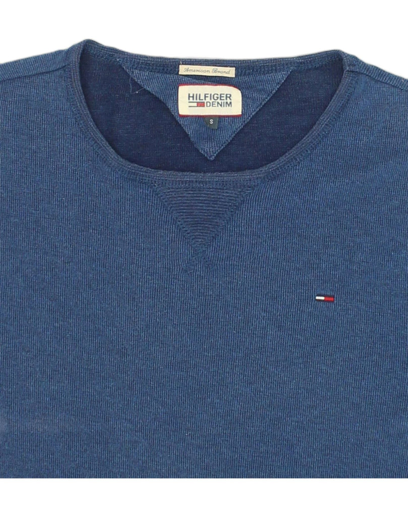 TOMMY HILFIGER Mens Top Long Sleeve Small Blue Cotton | Vintage Tommy Hilfiger | Thrift | Second-Hand Tommy Hilfiger | Used Clothing | Messina Hembry 