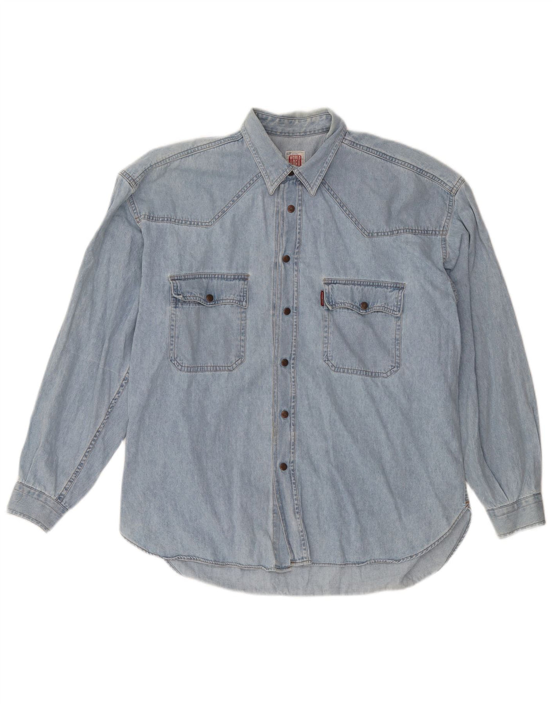 CASUCCI Mens Denim Shirt 2XL Blue