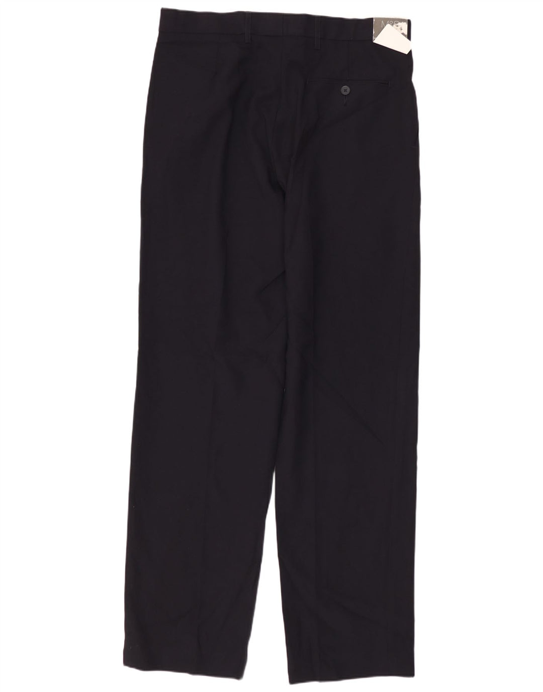 MARKS & SPENCER Mens Regular Fit Suit Trousers W32 L33 Navy Blue Polyester