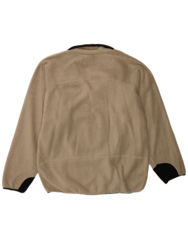 Fila Mens Fleece Jacket UK 44 2XL Beige Polyester