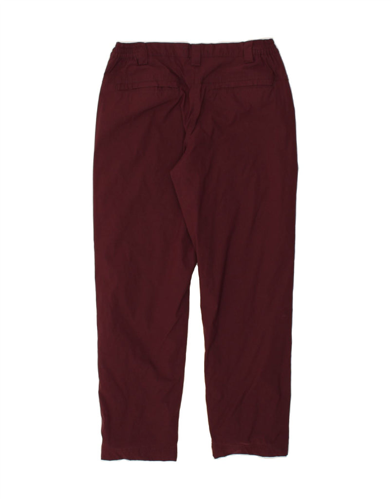 MOUNTAIN WAREHOUSE Womens Chino Trousers UK 10 Small W32 L28  Maroon Nylon | Vintage Mountain Warehouse | Thrift | Second-Hand Mountain Warehouse | Used Clothing | Messina Hembry 