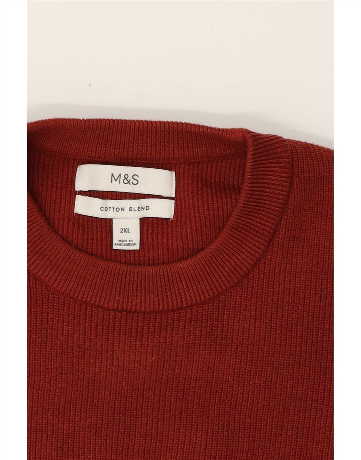 Marks & Spencer Mens Crew Neck Jumper Sweater 2XL Multicoloured Colourblock