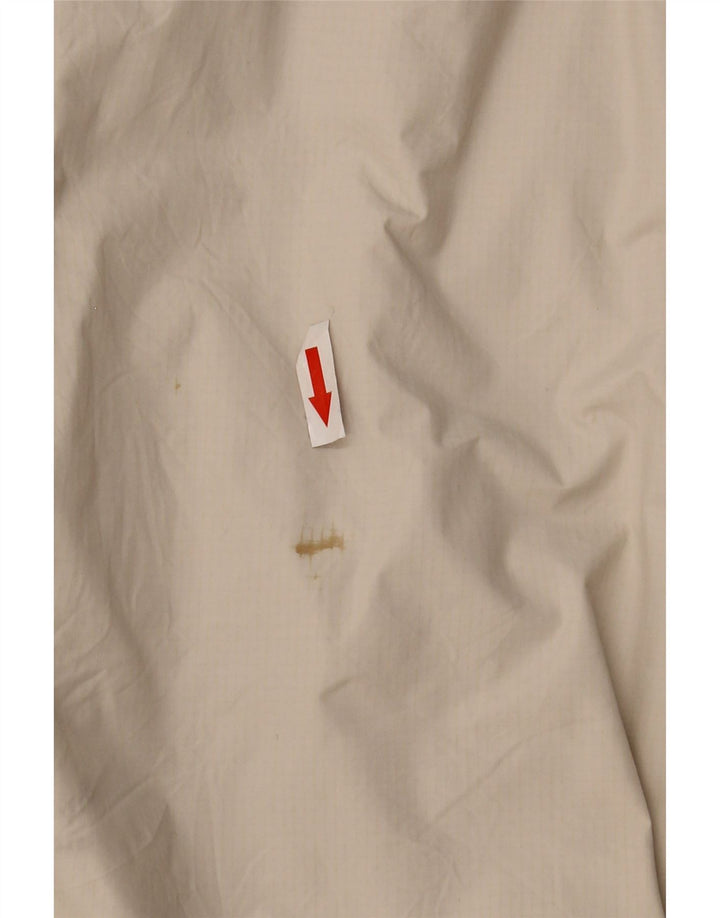 The North Face Womens Hooded Rain Jacket UK 14 Medium Off White Nylon