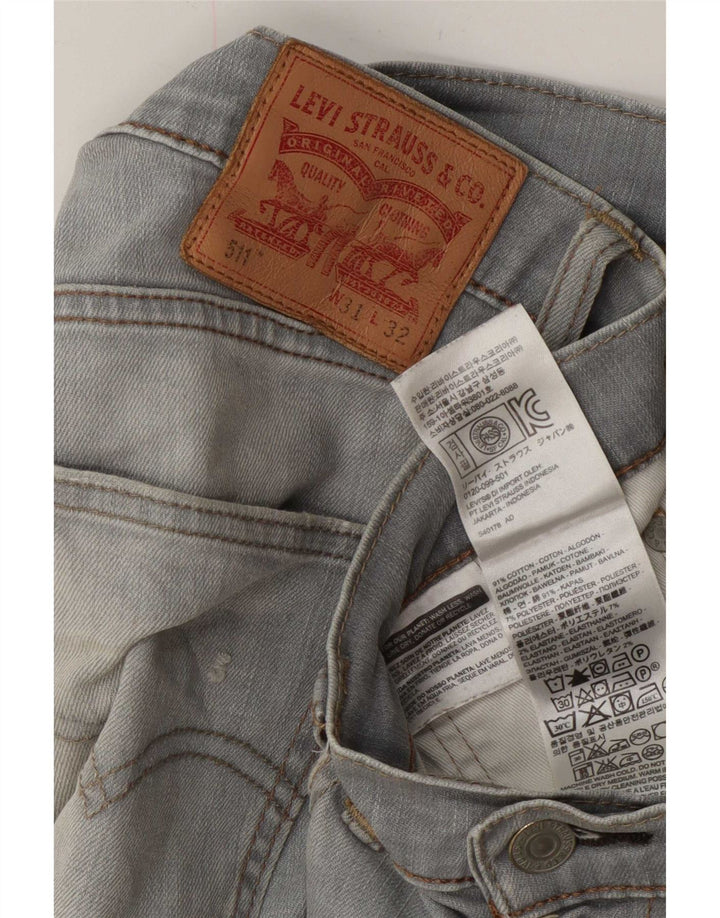 Levi's Mens 511 Slim Fit Denim Shorts W31 Medium Blue Cotton