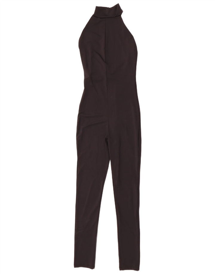 Zara Womens Halter Jumpsuit UK 12 Medium  Black Polyamide