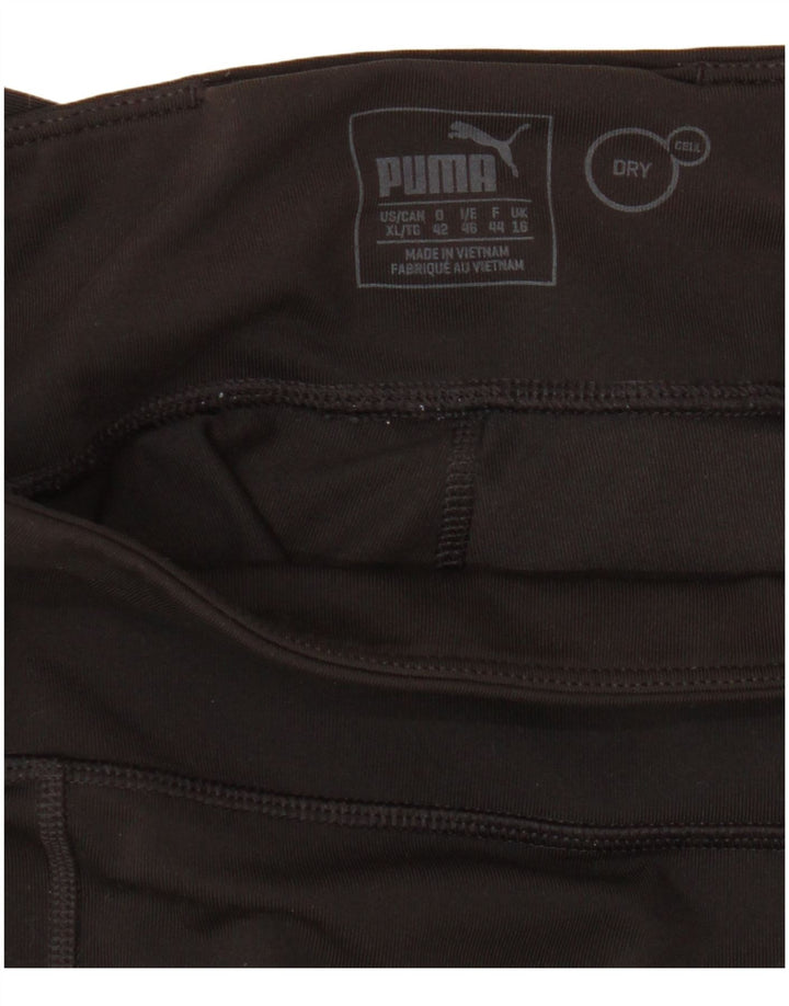 Puma Womens Capri Leggings UK 16 Large  Black