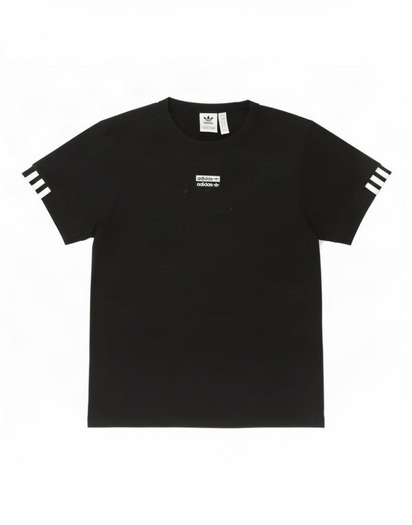 Adidas Womens Graphic T-Shirt Top UK 8 Small Black Cotton
