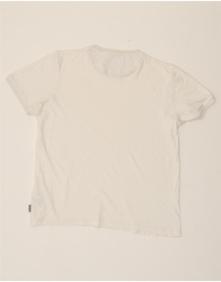 TED BAKER Womens T-Shirt Top Size 3 Medium White Cotton Vintage Ted Baker and Second-Hand Ted Baker from Messina Hembry 