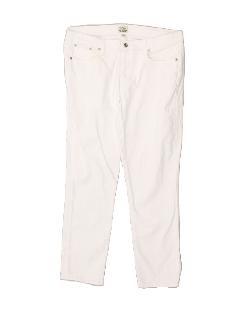 J. CREW Womens Boyfriend Slim Jeans W31 L28 White Cotton | Vintage J. Crew | Thrift | Second-Hand J. Crew | Used Clothing | Messina Hembry 