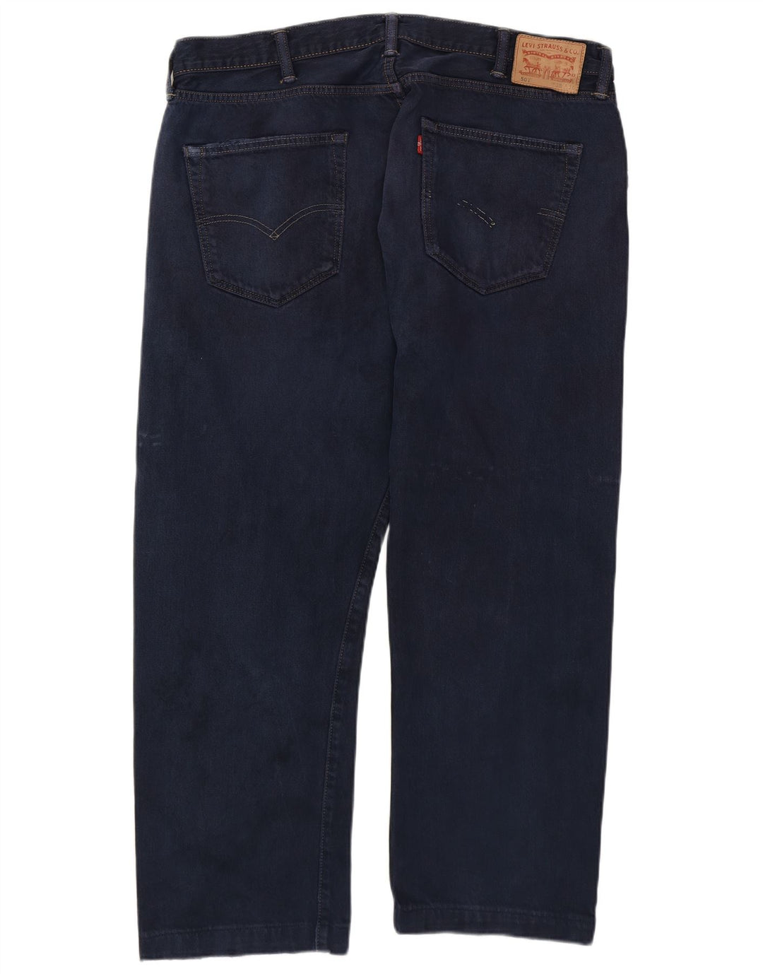 Levi's Mens 501 Straight Jeans W38 L27 Navy Blue