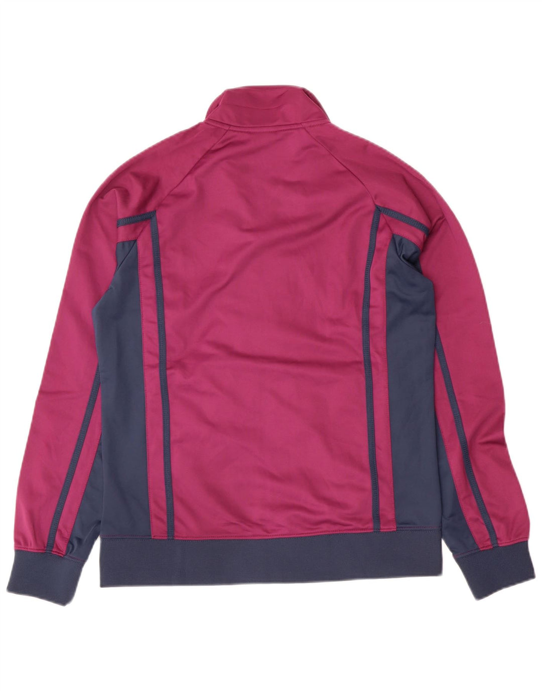 ASICS Womens Tracksuit Top Jacket UK 14 Large Purple Colourblock Polyester