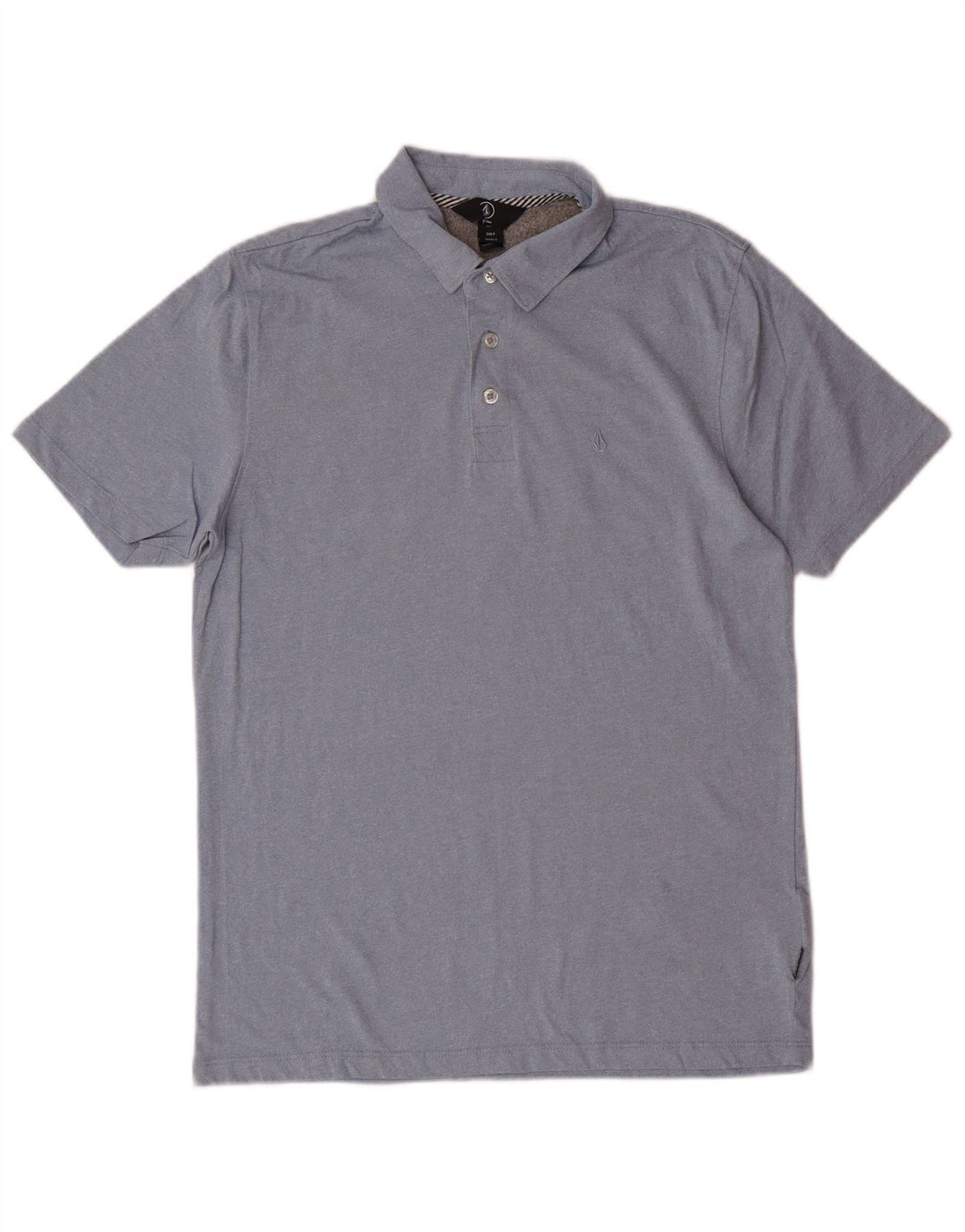VOLCOM Mens Polo Shirt Small Blue Cotton