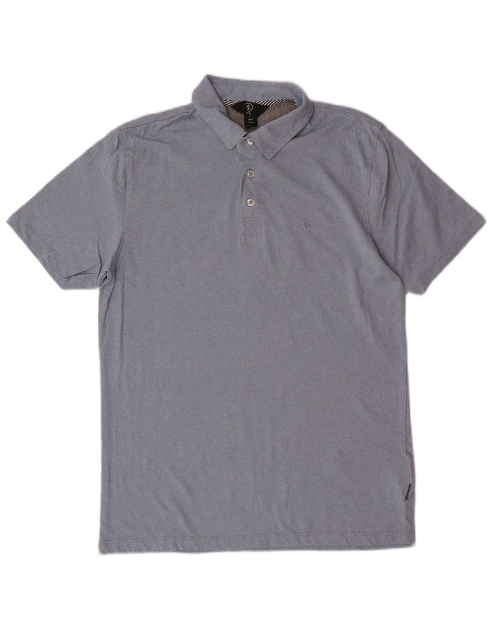 VOLCOM Mens Polo Shirt Small Blue Cotton