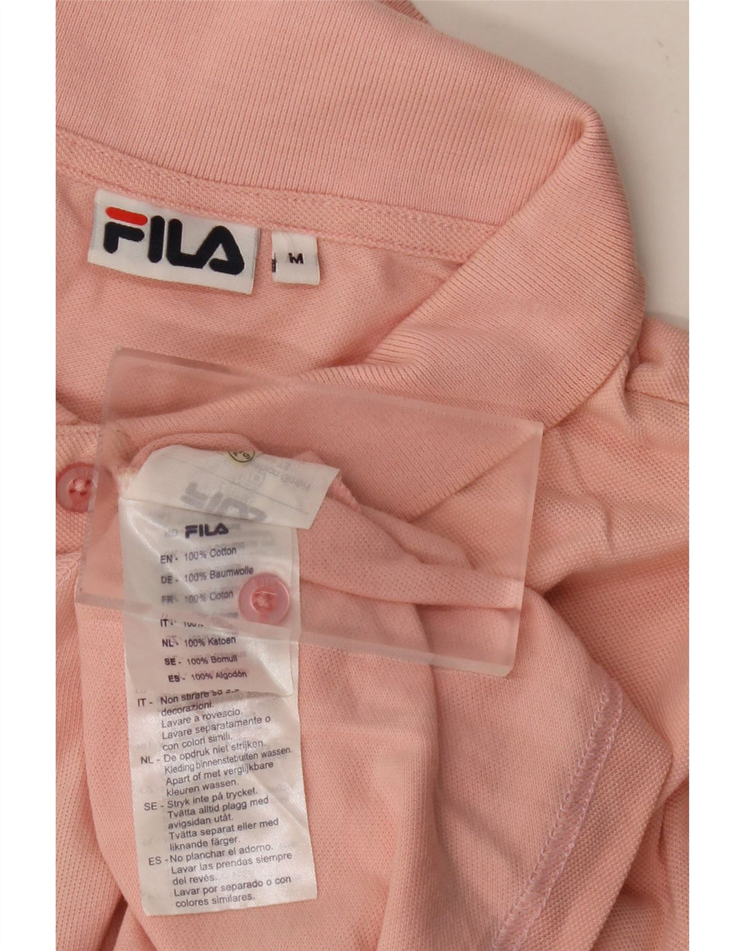 FILA Mens Polo Shirt Medium Pink Cotton Vintage Fila and Second-Hand Fila from Messina Hembry 