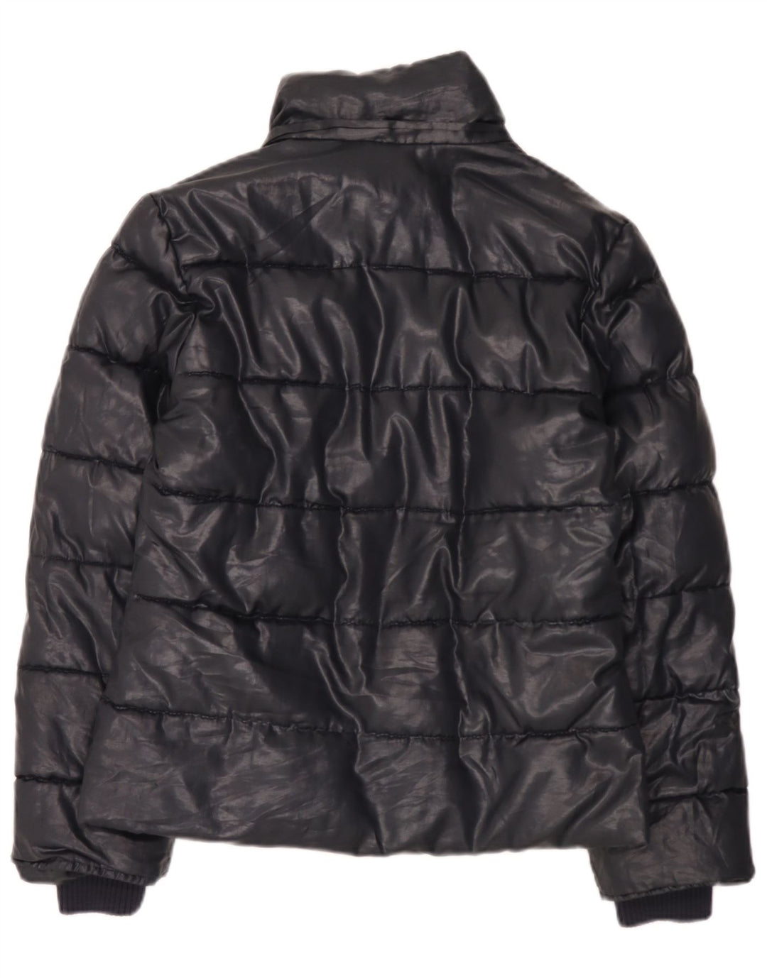 Diadora Womens Padded Jacket IT 42 Medium Navy Blue Synthetic