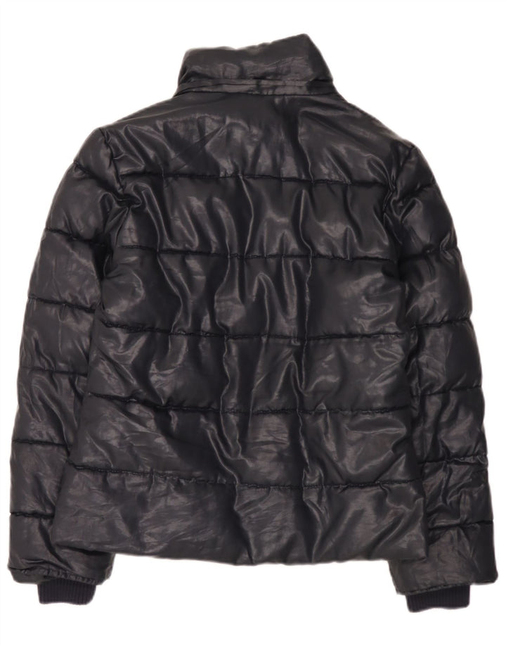 Diadora Womens Padded Jacket IT 42 Medium Navy Blue Synthetic
