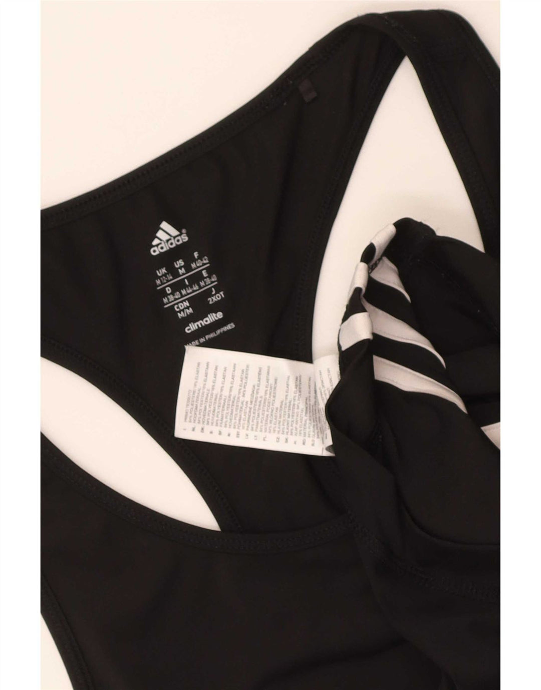 Adidas Womens Climalite Vest Top UK 12/14 Medium Black Polyester