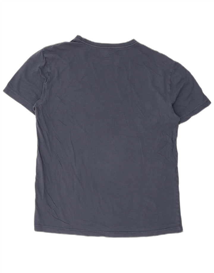 Hurley Mens Graphic T-Shirt Top Small Navy Blue Cotton