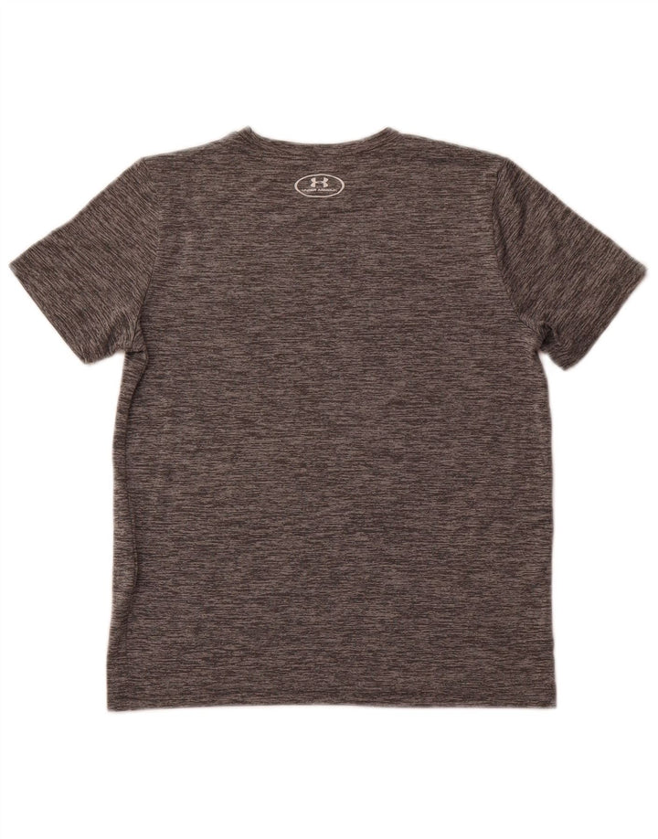 UNDER ARMOUR Boys Heat Gear Graphic T-Shirt Top 11-12 Years Large  Grey