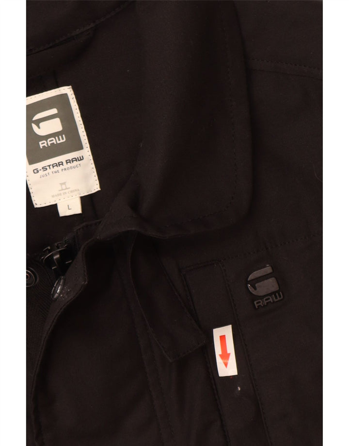 G-Star Mens Utility Jacket UK 40 Large Black Cotton