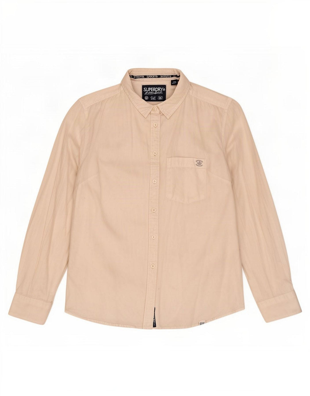 Superdry Womens Shirt UK 16 Large White Cotton