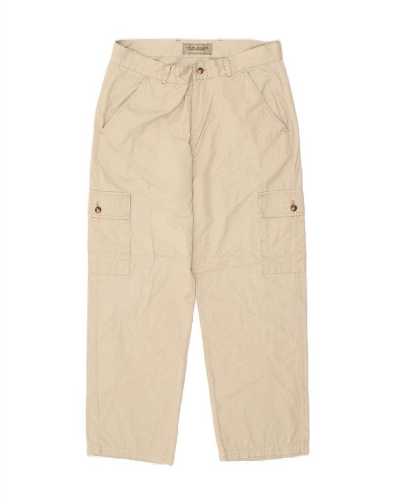 WAMPUM Mens Straight Cargo Trousers IT 48 Medium W34 L27 Beige Cotton | Vintage Wampum | Thrift | Second-Hand Wampum | Used Clothing | Messina Hembry 