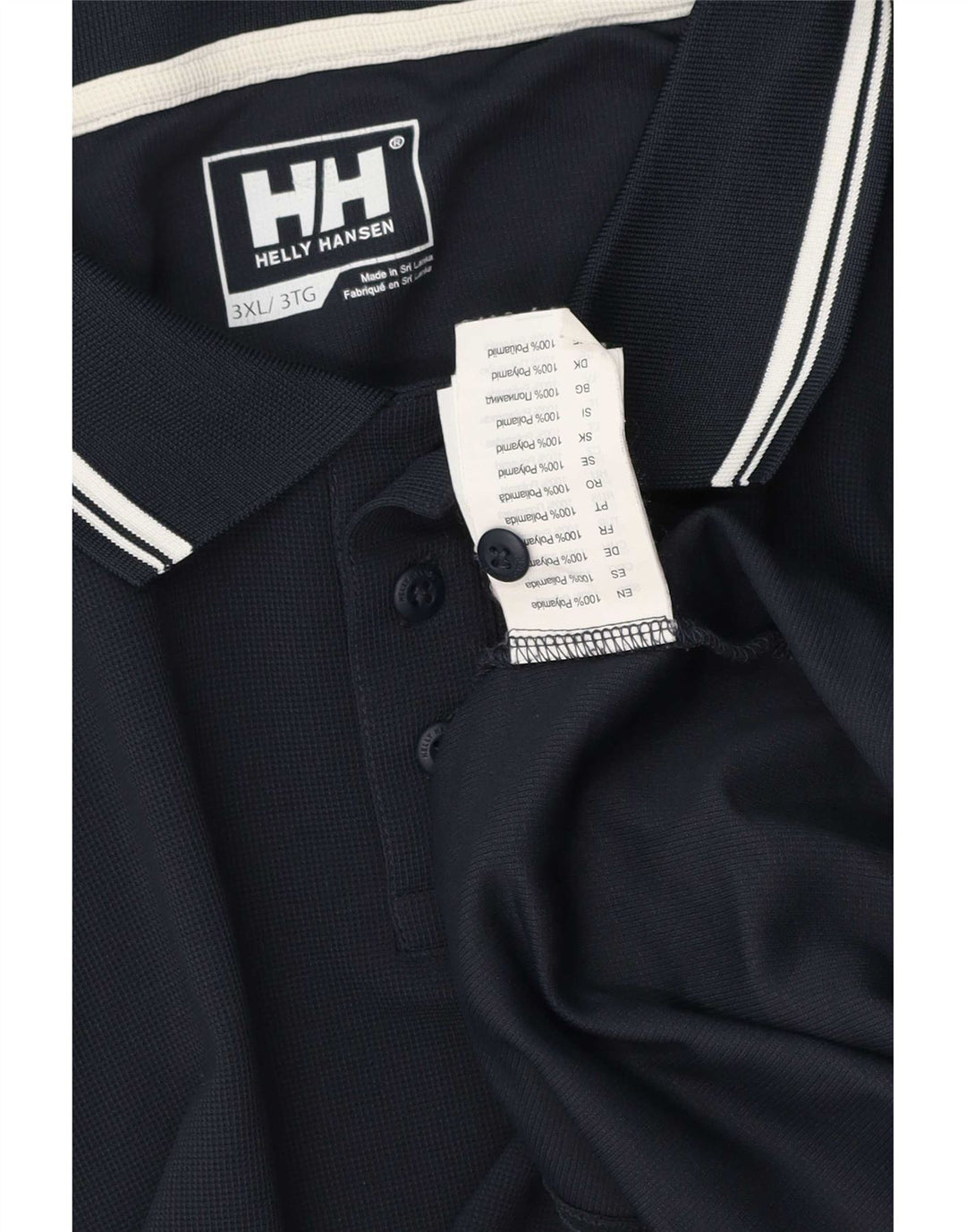 Helly Hansen Mens Polo Shirt 3XL Navy Blue Polyester