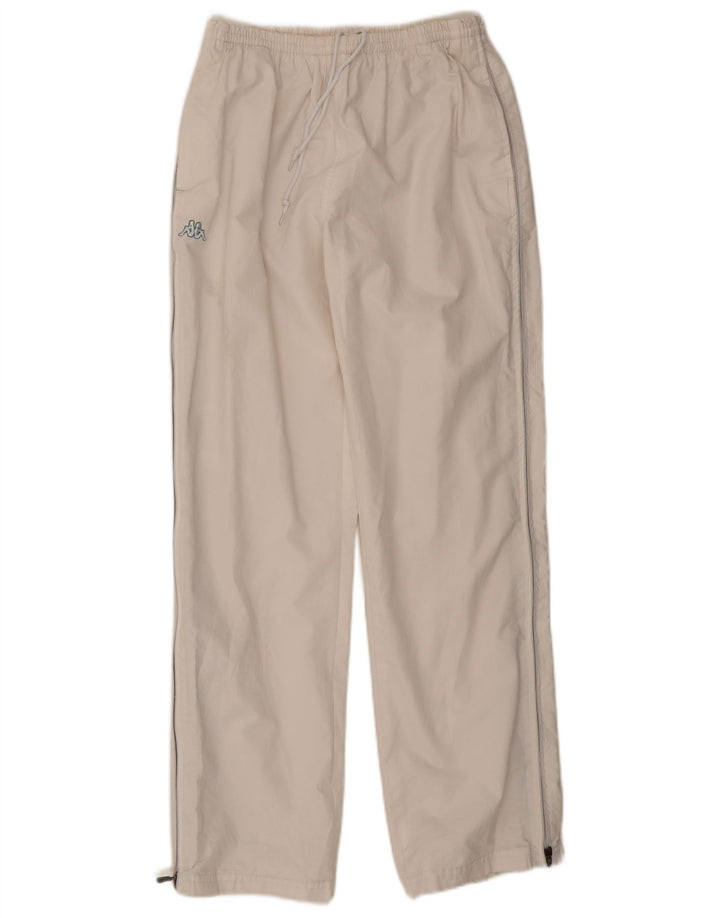 Kappa Boys Tracksuit Trousers Joggers 15-16 Years XL White Polyester