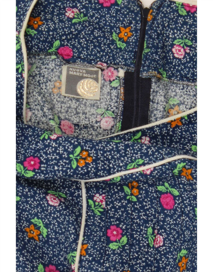 Nuova Moda Womens Maxi Dress IT 44 Medium Blue Floral