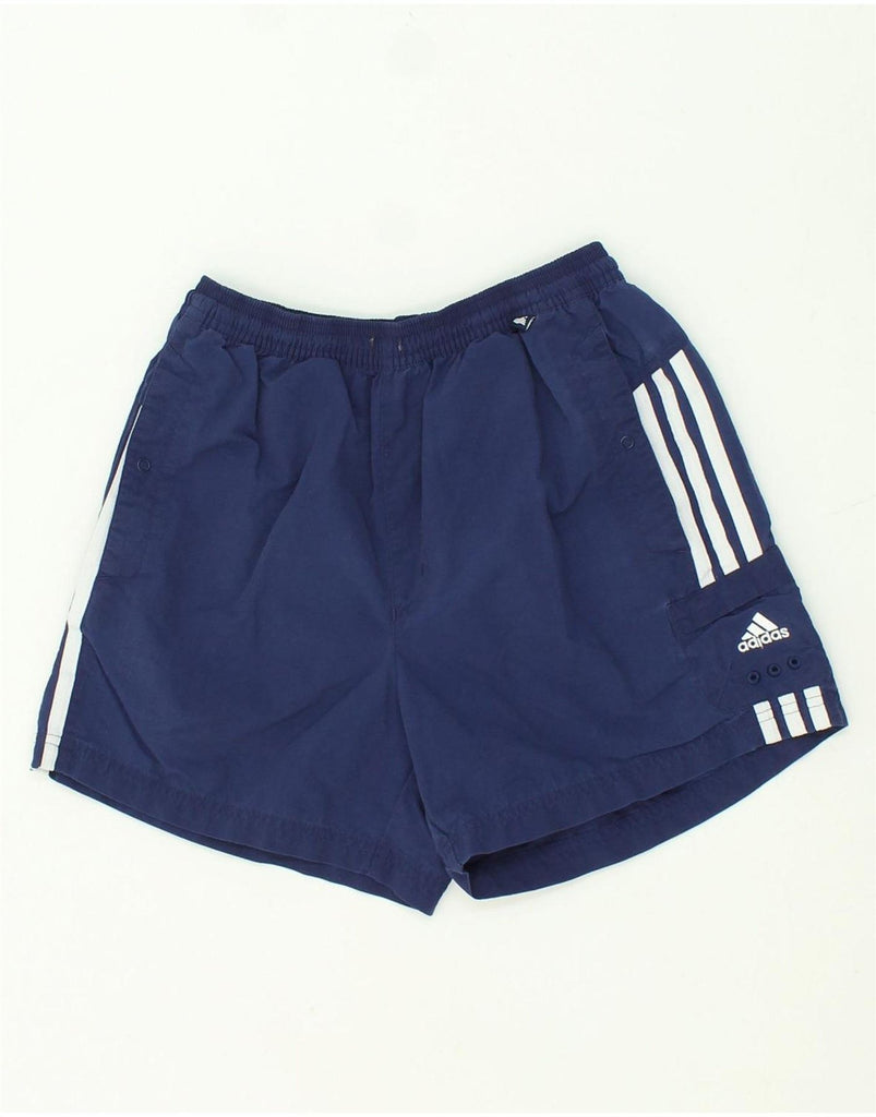 ADIDAS Boys Sport Shorts 13-14 Years Blue Polyester | Vintage Adidas | Thrift | Second-Hand Adidas | Used Clothing | Messina Hembry 