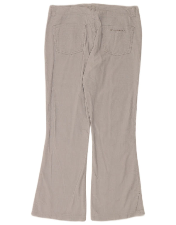 O'Neill Womens Flare Corduroy Trousers Large W34 L30 Off White Cotton