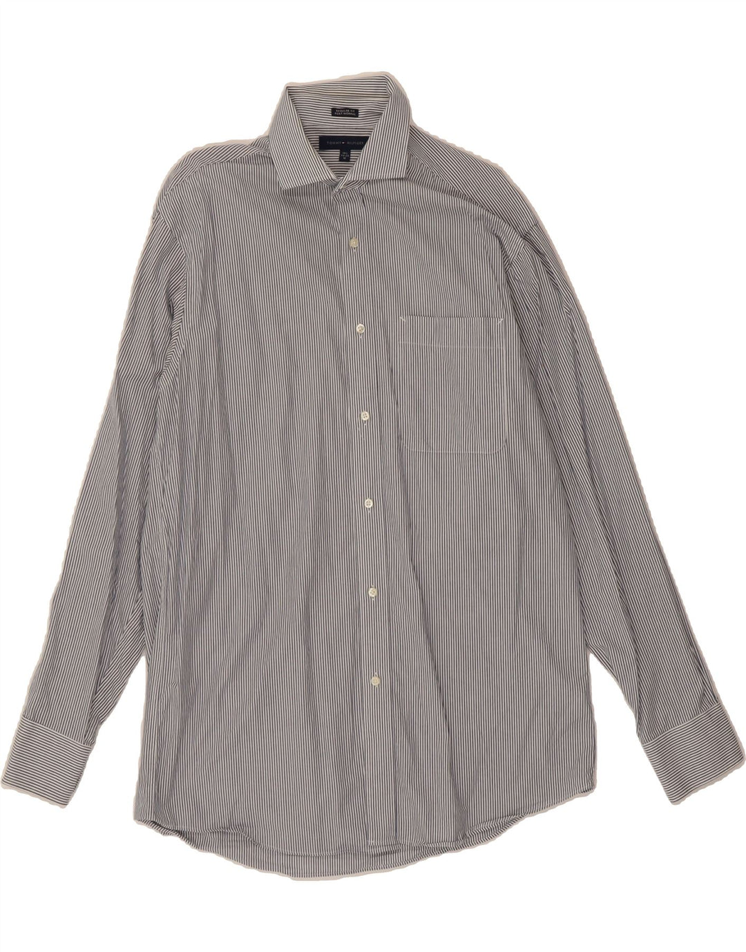 TOMMY HILFIGER Mens Port normal Shirt Size 15 1/2 Medium Blue Pinstripe Vintage Tommy Hilfiger and Second-Hand Tommy Hilfiger from Messina Hembry 