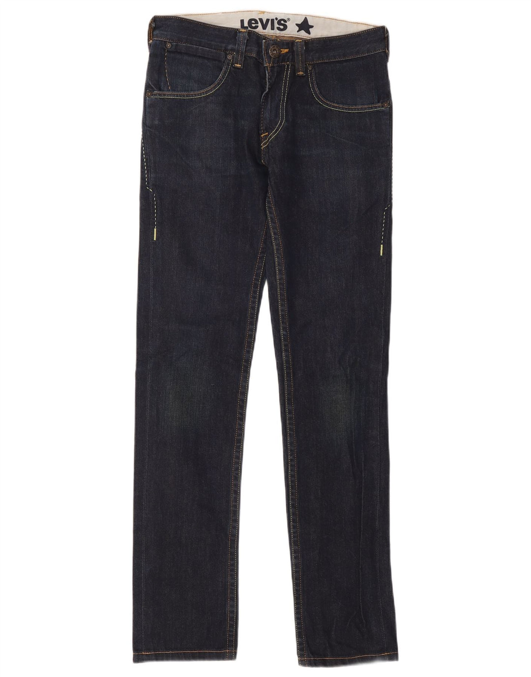 Levi's Womens Skinny Jeans W30 L34 Navy Blue Cotton