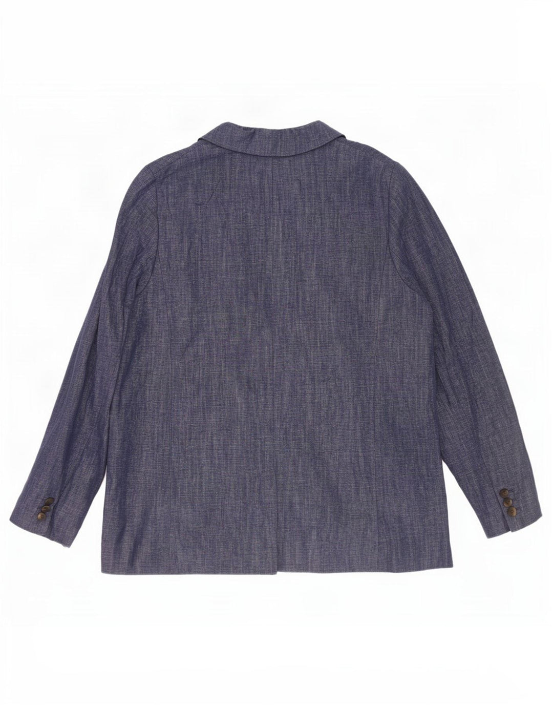 Marks & Spencer Womens 2 Button Blazer Jacket UK 16 Large Navy Blue Cotton