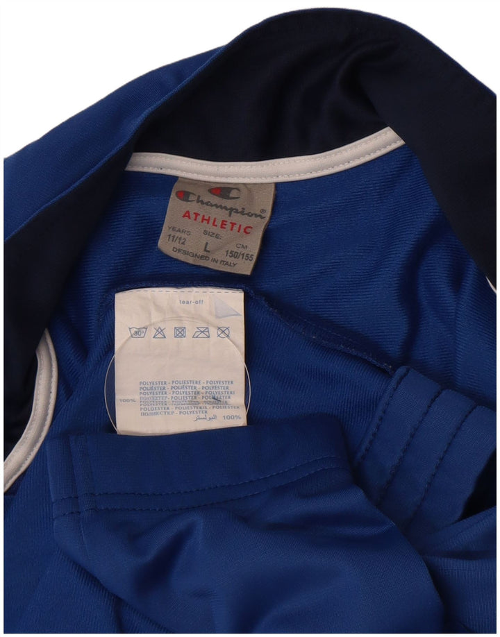 CHAMPION Boys Graphic Tracksuit Top Jacket 11-12 Years Large  Blue