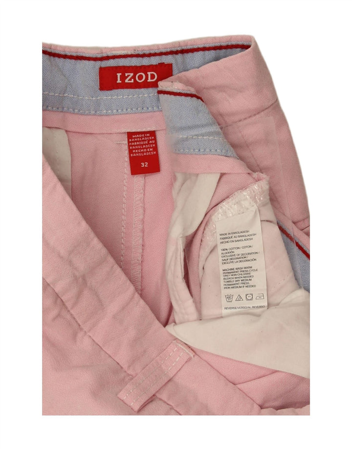 IZOD Womens Chino Shorts W32 Large  Pink Cotton Vintage Izod and Second-Hand Izod from Messina Hembry 