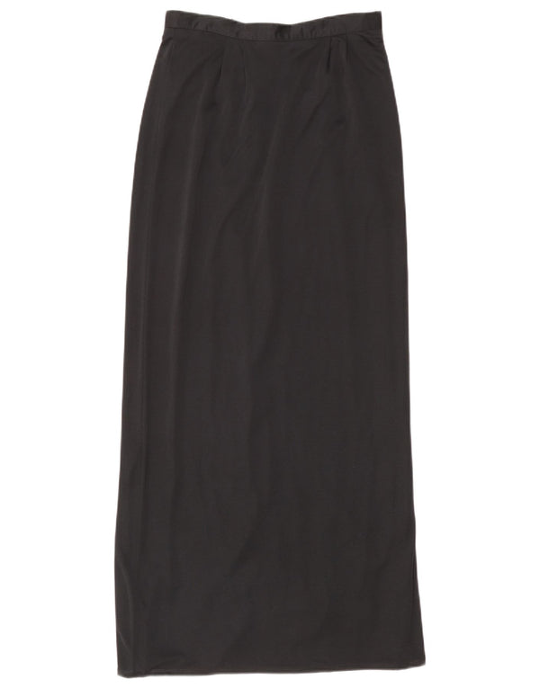 Vintage Womens High Waist Maxi Skirt IT 38 XS W25 Grey Polyester