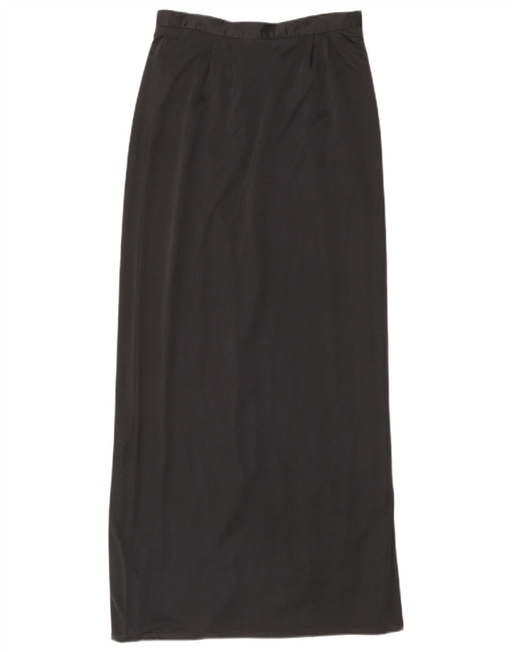 Vintage Womens High Waist Maxi Skirt IT 38 XS W25 Grey Polyester