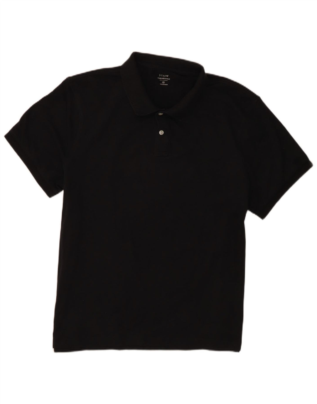 J. Crew Mens Polo Shirt 2XL Black Cotton