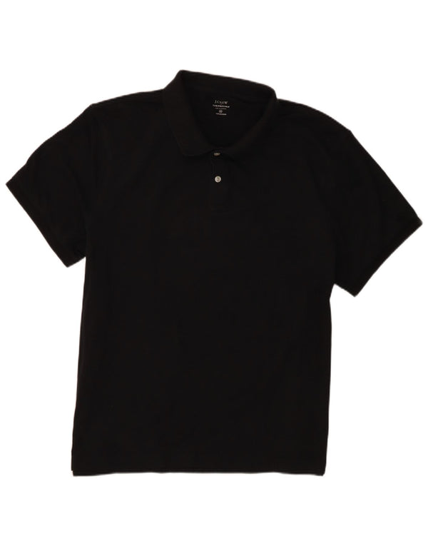 J. Crew Mens Polo Shirt 2XL Black Cotton