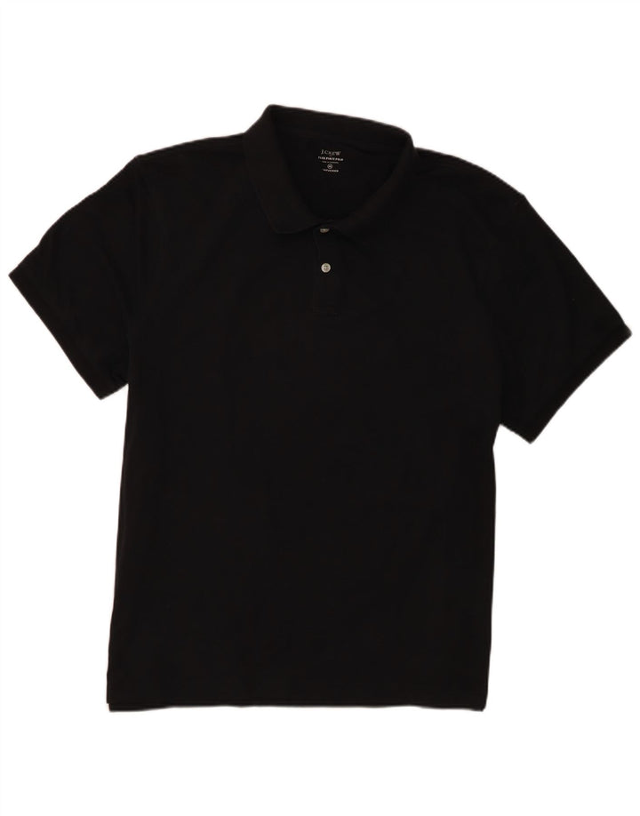 J. Crew Mens Polo Shirt 2XL Black Cotton