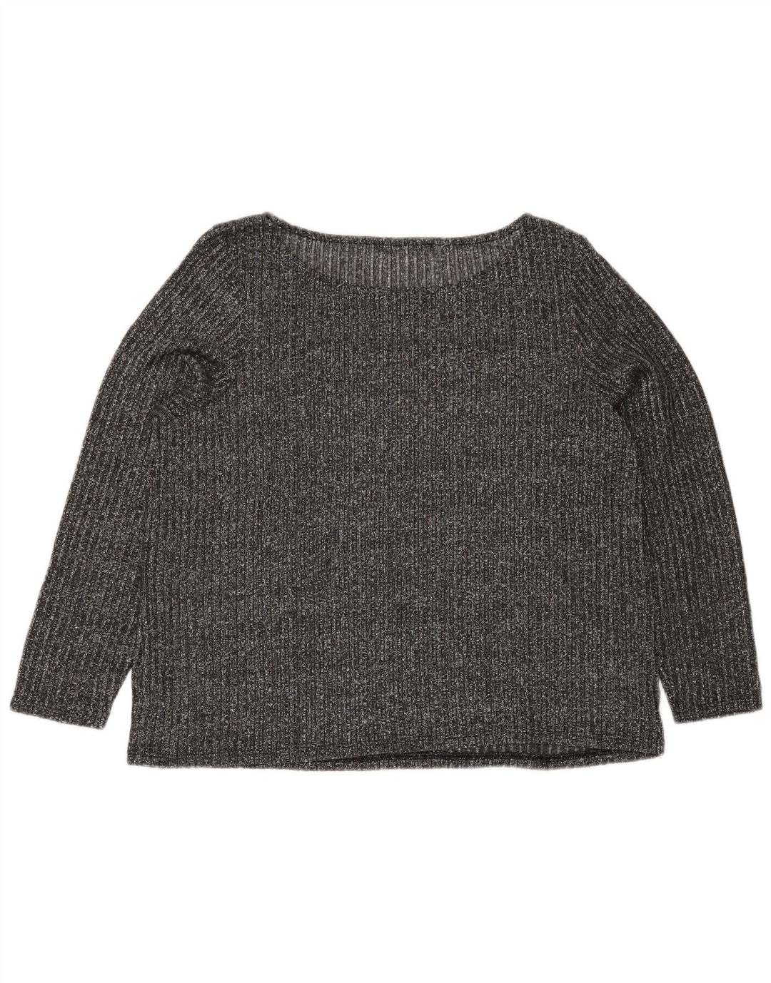 MARKS & SPENCER Womens Blouse Top UK 20 2XL Grey Flecked Polyester