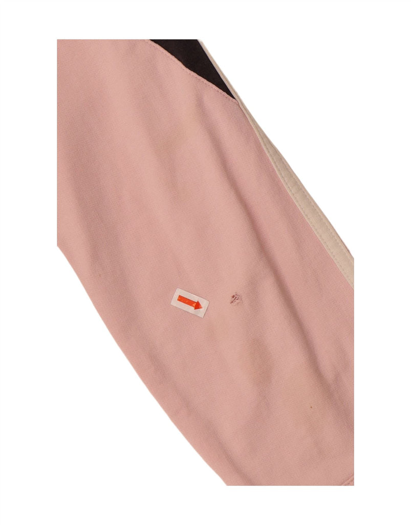 ADIDAS Womens Zip Hoodie Sweater UK 12 Medium Pink Colourblock Cotton Vintage Adidas and Second-Hand Adidas from Messina Hembry 