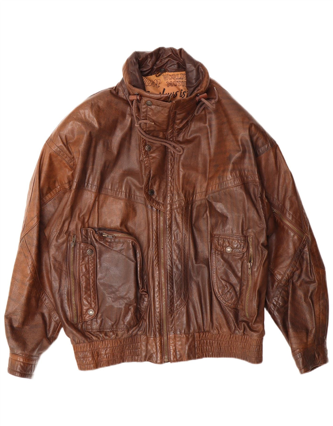 Scooter Mens Leather Jacket IT 52 XL Brown Leather