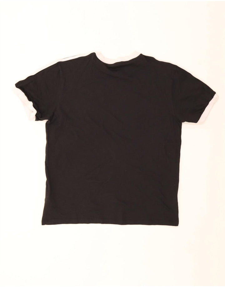 Adidas Mens T-Shirt Top Medium Black Cotton