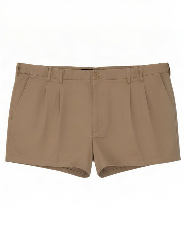 Izod Mens Pegged Chino Shorts 3XL W46 Beige Cotton