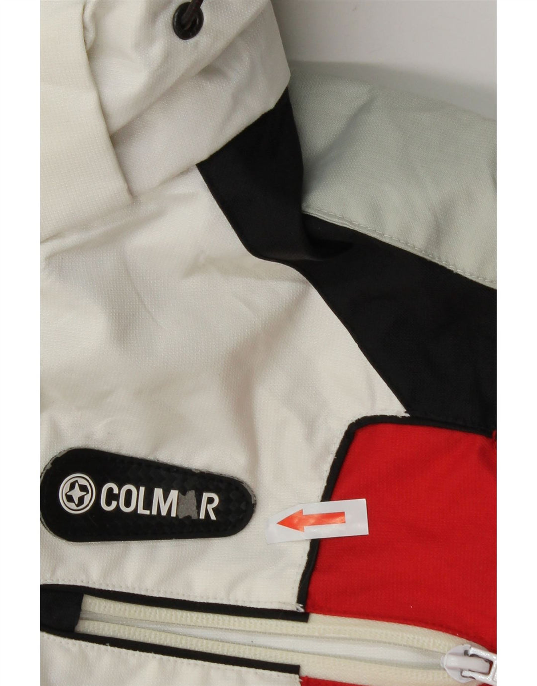 Colmar Womens Hooded Ski Jacket EU 38 Medium White Colourblock