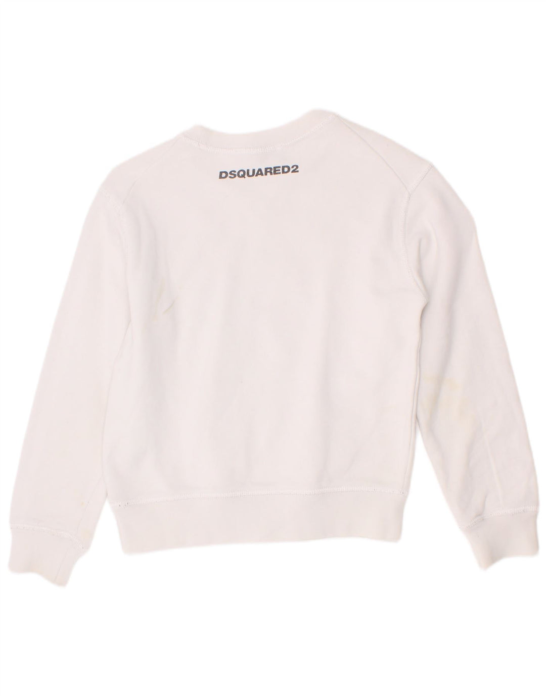 Dsquared2 Girls Graphic Sweatshirt Jumper 5-6 Years White Cotton