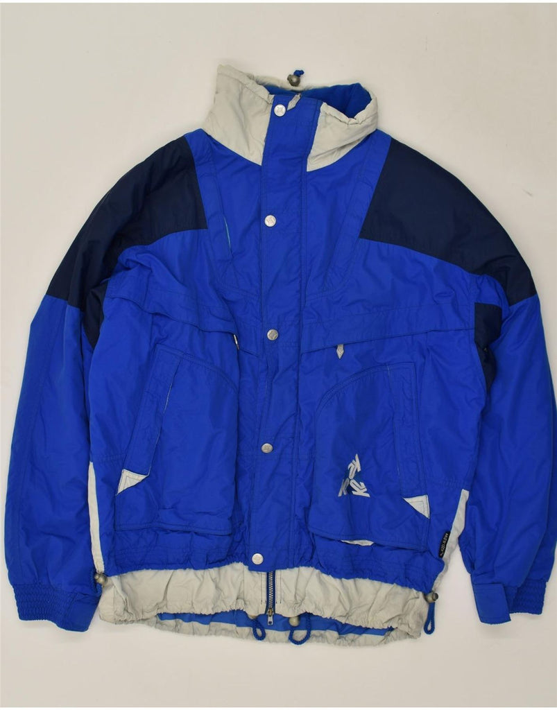 VINTAGE Mens Padded Jacket UK 42 XL Blue Colourblock Polyamide | Vintage Vintage | Thrift | Second-Hand Vintage | Used Clothing | Messina Hembry 