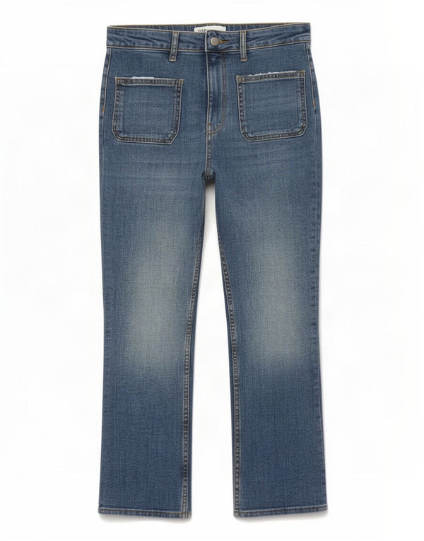 Zara Womens Straight Jeans EU 36 XS W26 L25 Blue Cotton